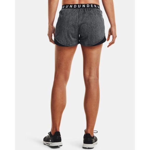 Under Armour Women's Play Up Twist Athletic Shorts Size Large Loose Gray Black - Picture 2 of 9